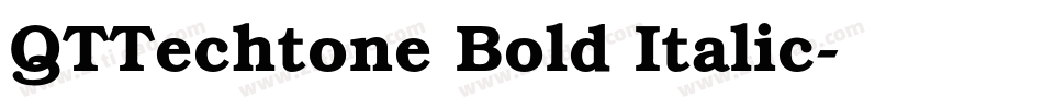 QTTechtone Bold Italic字体转换